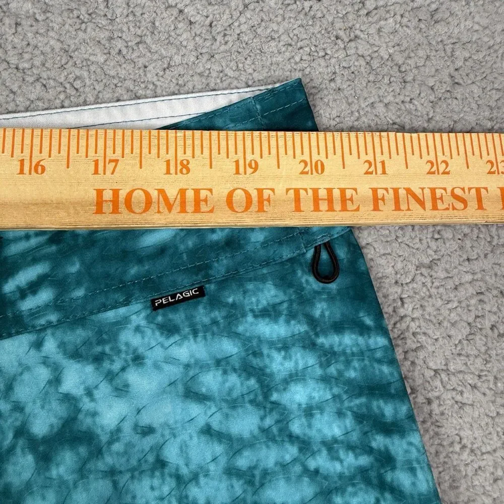Pelagic Board Shorts Mens 40 Teal Blue Argonaut Swim Trunks Fishing Surf Beach